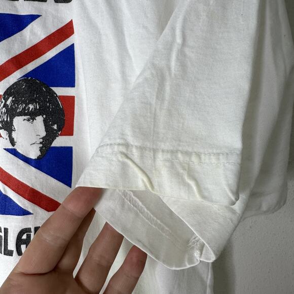 Vintage Beatles Shirt Mens Medium Liverpool England Band Tee Rock Music 90s - Picture 5 of 9